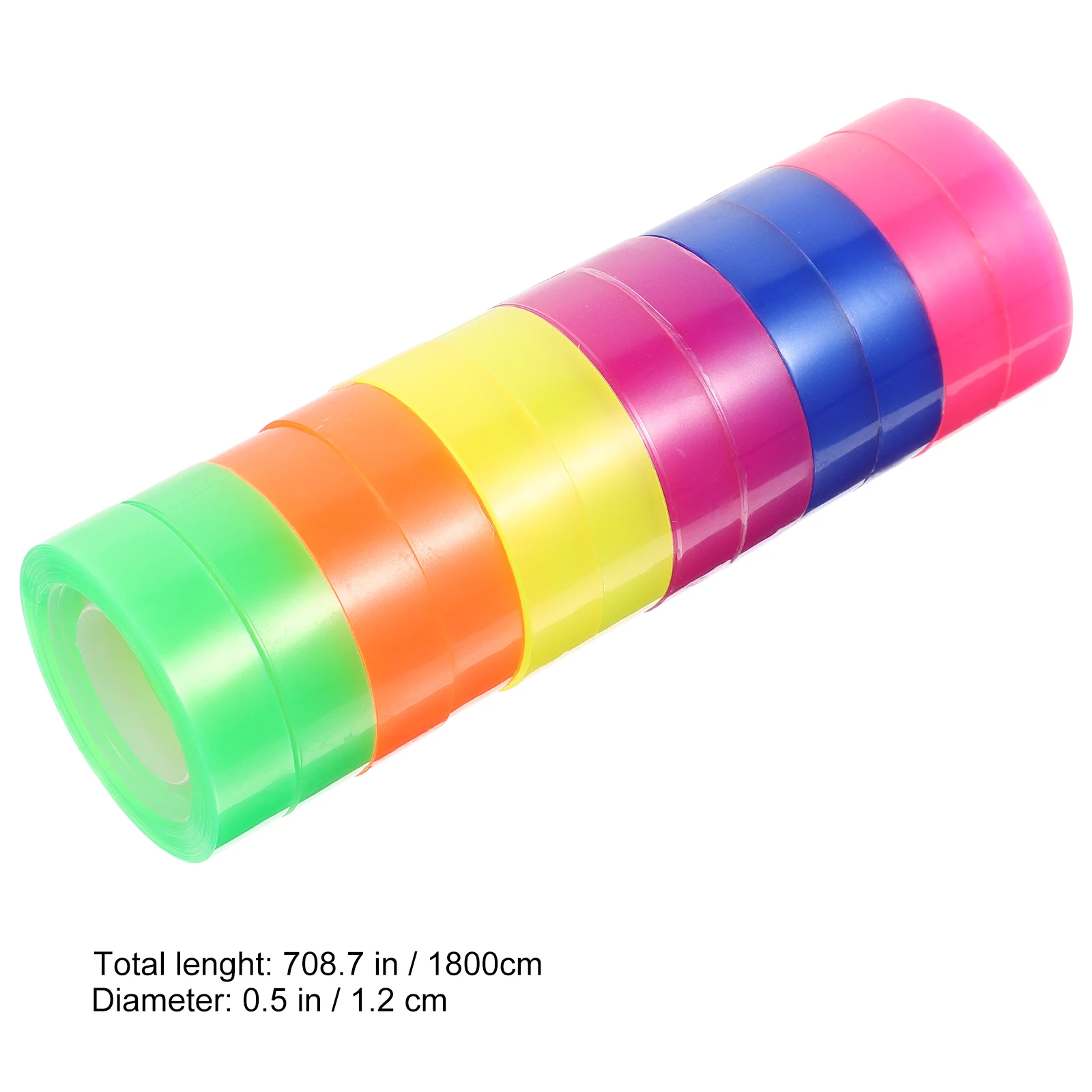 12 ロールカラフルな透明テープ装飾粘着テープスクラップブッキングプランナーギフトラッピング DIY ギフトラッピングテープ