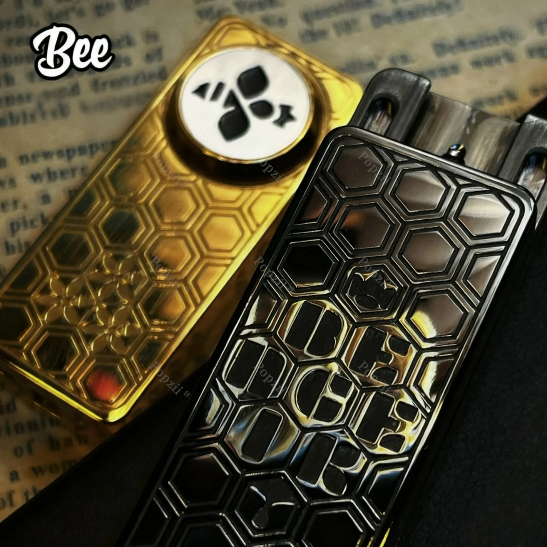 Haloo Player Queen Bee Stainless Steel EDC Mechanical Push Slider Fidgeting toy Adult Sensory Cool Gadget Anxiety Toys