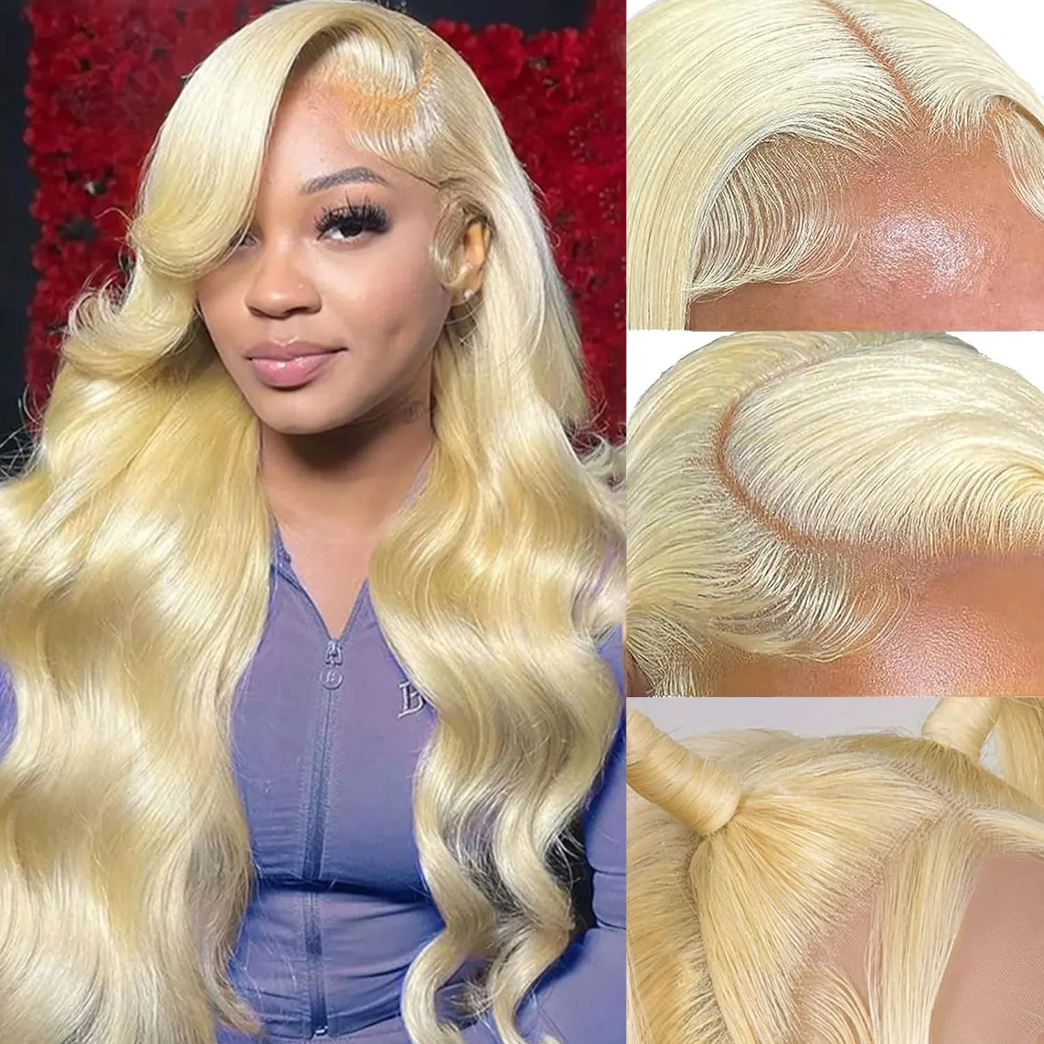 613 HD الدانتيل الباروكة الأمامية 200% الكثافة 13x4 شقراء الجسم موجة الدانتيل الجبهة الباروكات شعر الإنسان قبل قطعها غلويليس الباروكات للنساء