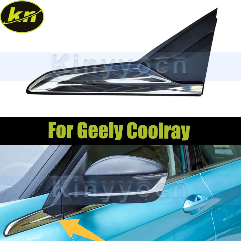 Exterior Front Window Molding Triangle Cover For Geely Coolray Door Mirror Triangle Plate Cover