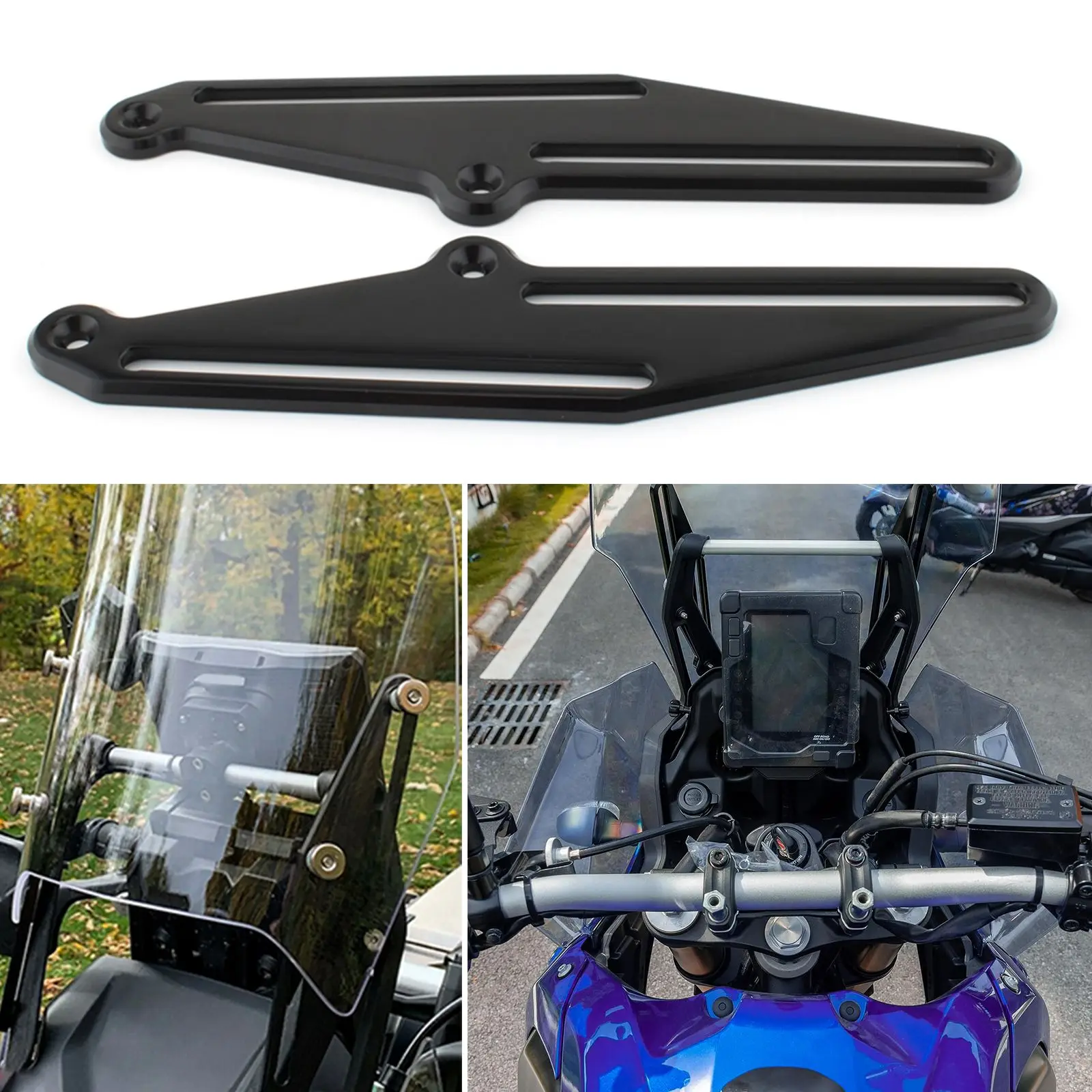 For Yamaha Tenere 700 / XT700Z 2019-2021 Windshield Screen Bracket Mount Adjuster Aluminum 3