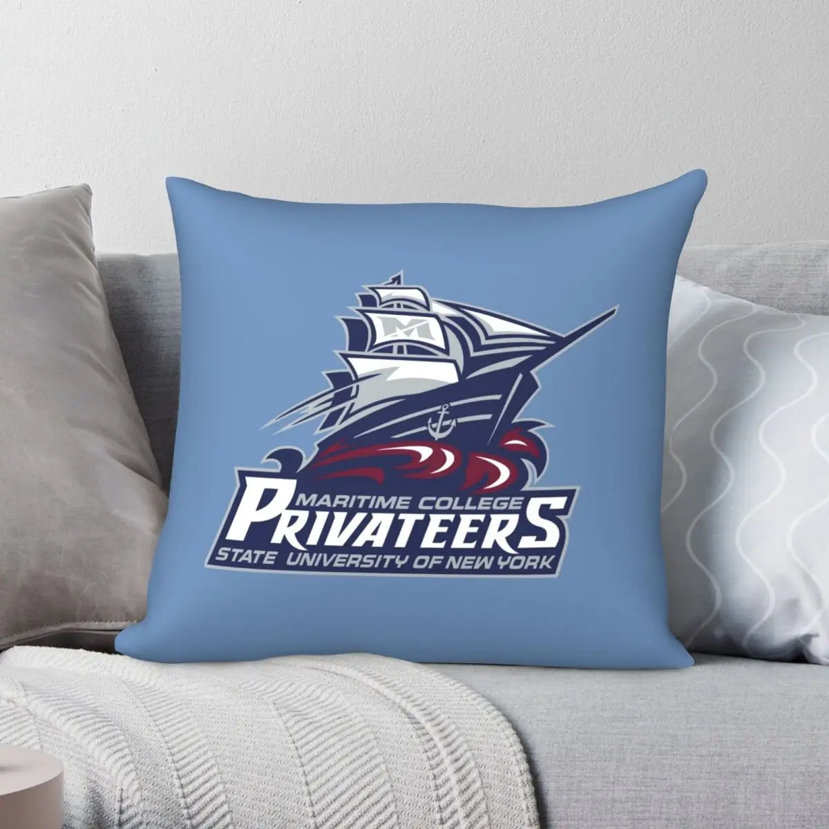 Maritime Privateers Pillowcase Polyester Linen Velvet Pattern Zip Decor Room Cushion Cover Wholesale