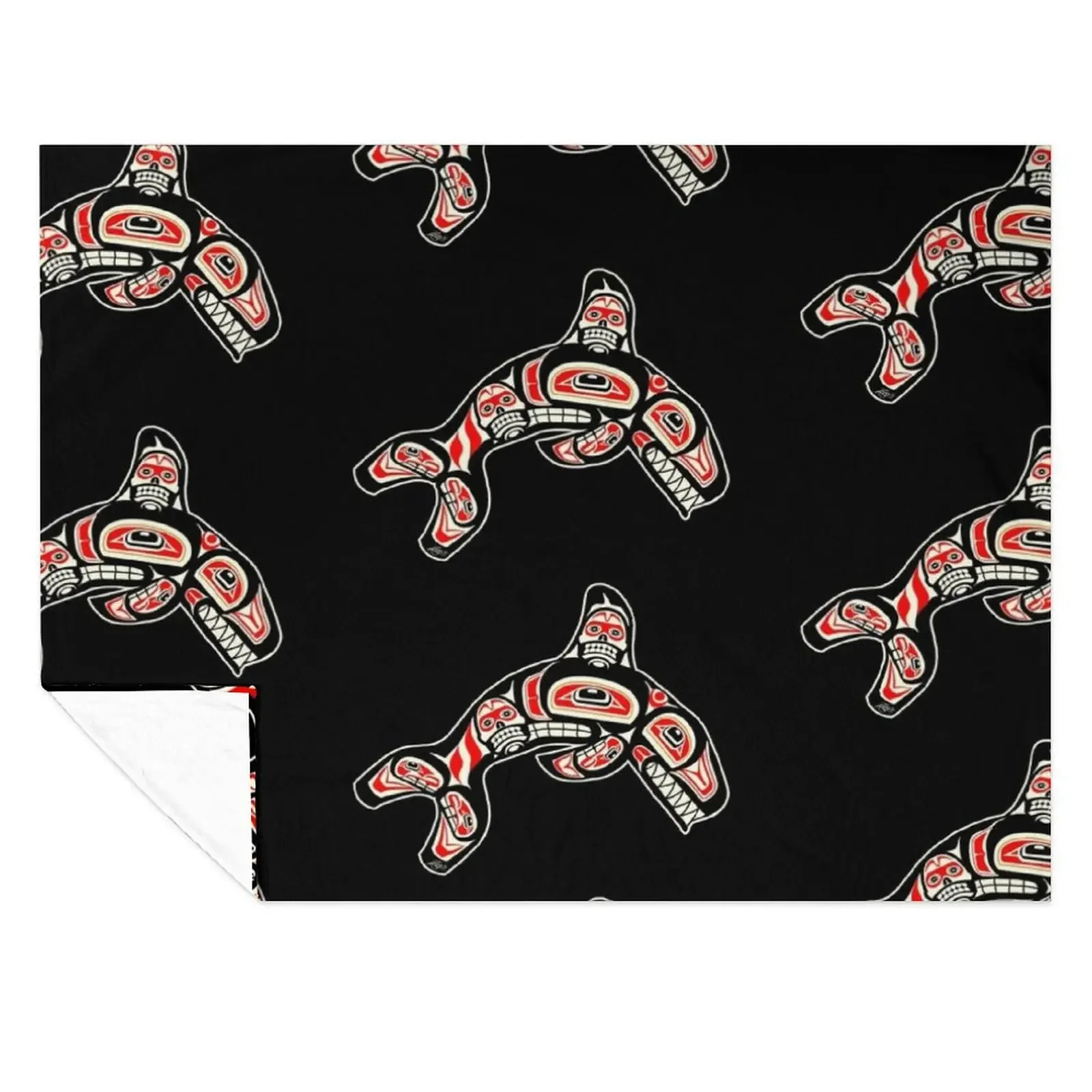 

Alaskan Orca Throw Blanket Single Comforter Designers Hairys Blankets