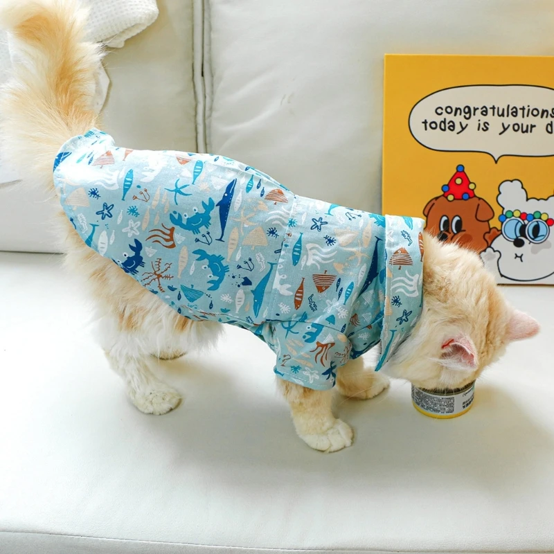 Camisa para perros, niño o niña, perros medianos para uso en interiores y exteriores, traje con estampado divertido