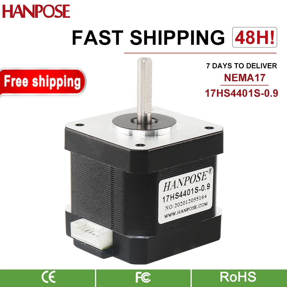 hanpose 4-lead Nema17 Stepper Motor 42 motor 1.5A  40N.CM 65oz.in for 3D printer CNC XYZ  17HS4401S 0.9 degree stepper motor