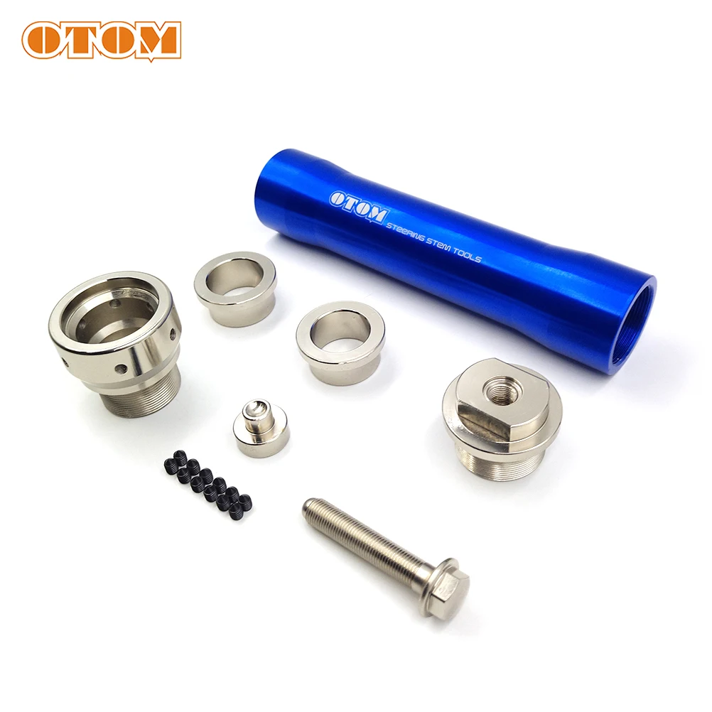 OTOM Motorcycle Steering Stem Bearing Puller Removal Tool Triple Tree Clamps Handlebar Riser Adaptor Installation Repair Spanner