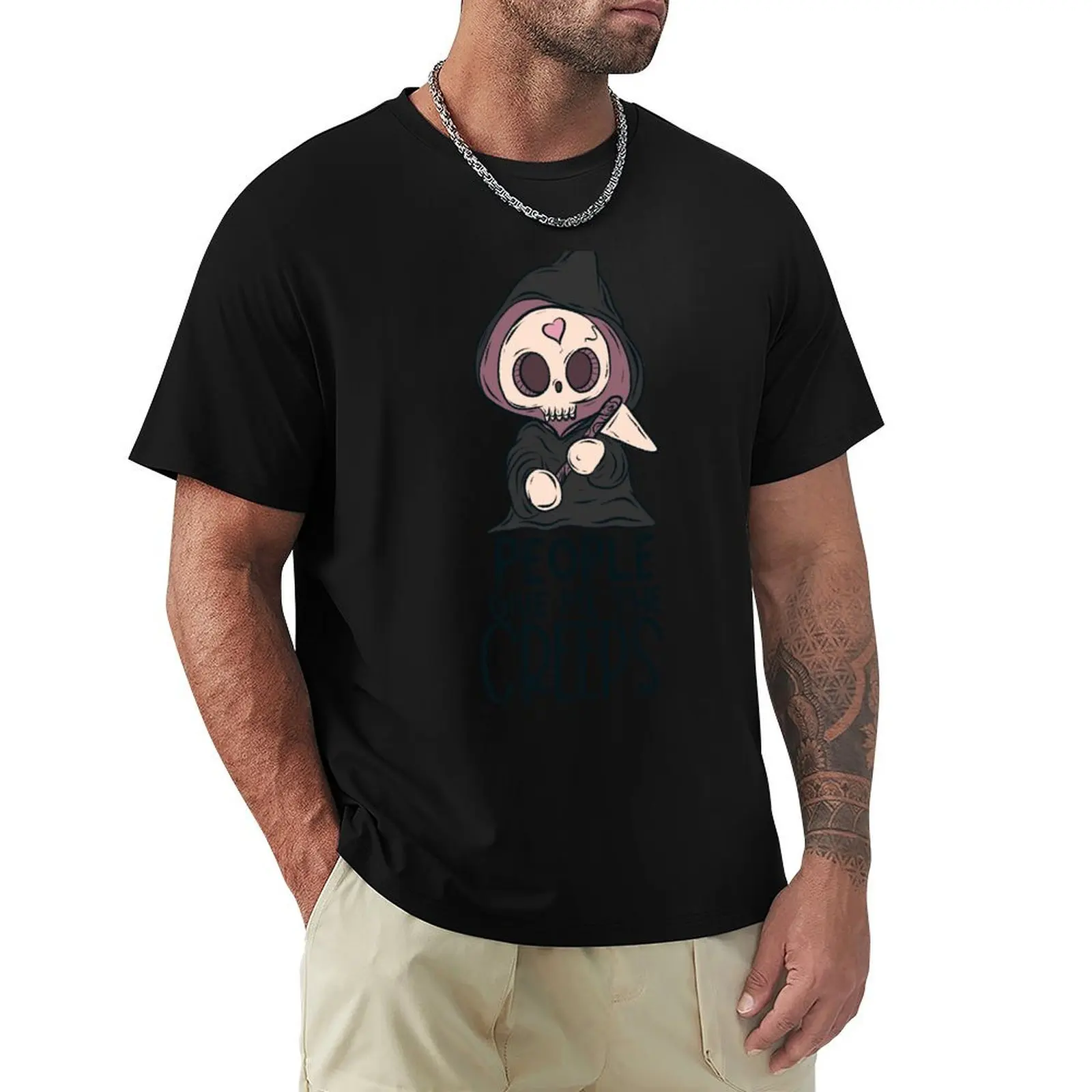 People give me the creeps T-Shirt Soft Stretch Short Sleeve Top