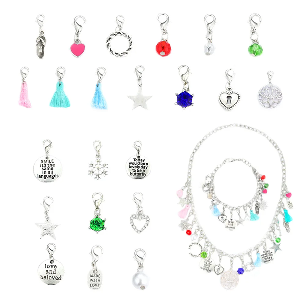 

1Set Creative Bracelet Set Alloy Wrist Chain DIY Pendant Chic Fashionable Decorative Jewelry Gift Creative Bracelet