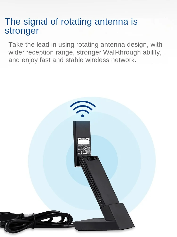 Original Wifi Receiver 1200Mbps Gigabit Mimo Extended Wireless Network Card USB3.0 5G Dual Frequency AC A6210 AC for Netgear