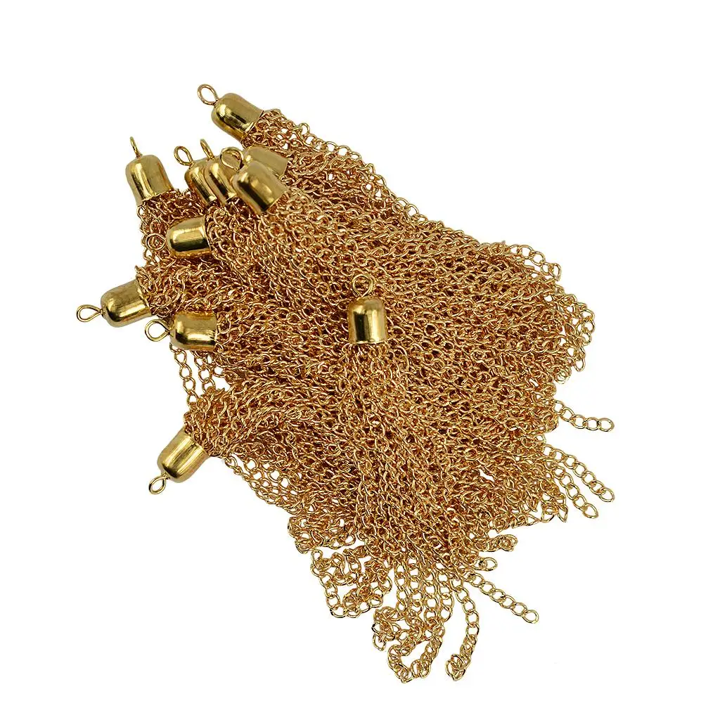 Tassel Charms Metal Beads Pendant for Handmade Jewelry Necklace Making DIY Long Pendant Accessories