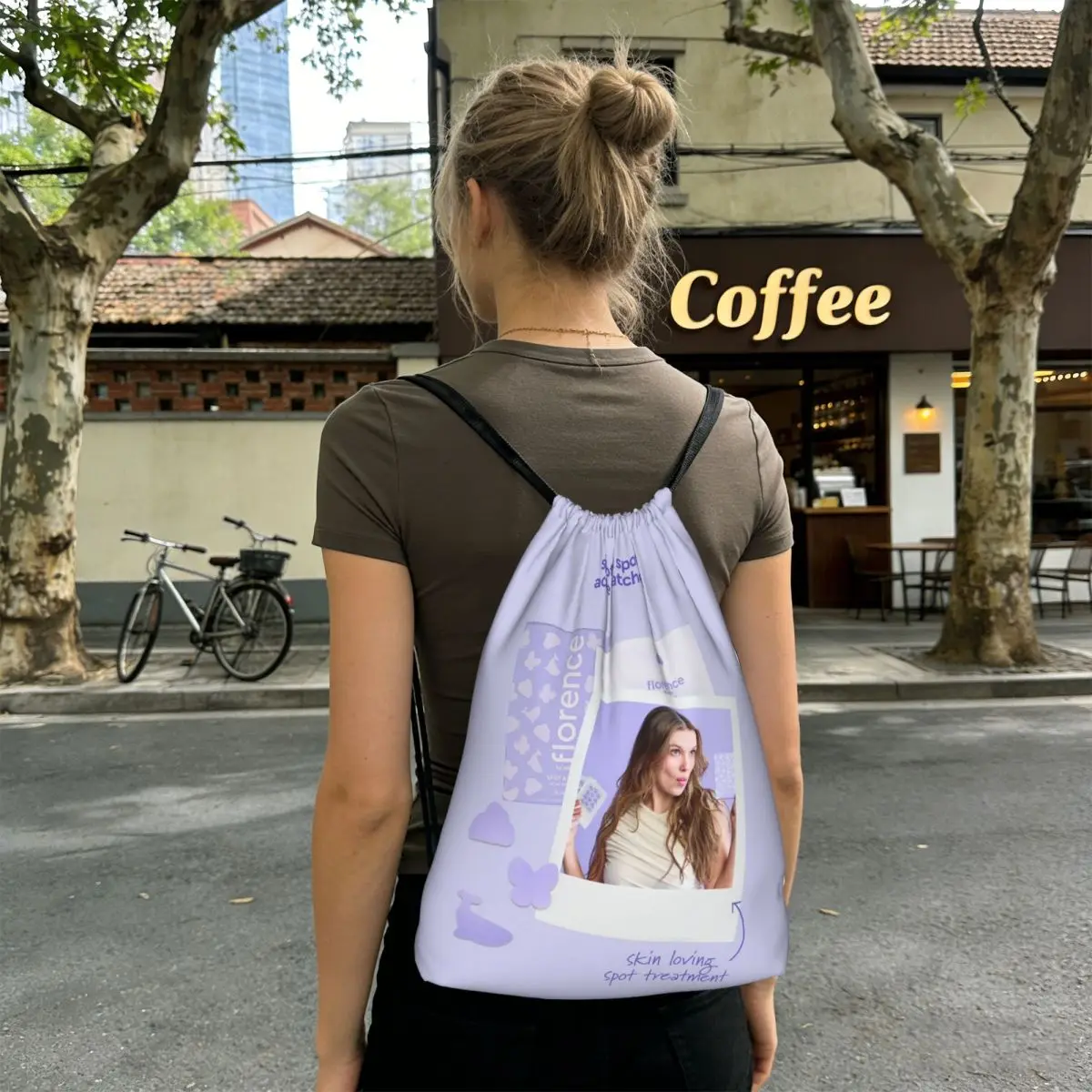 Florence By Mills Backpacks Casual Drawstring Bundle Pocket Sports Bag Book Bags for Man Woman School