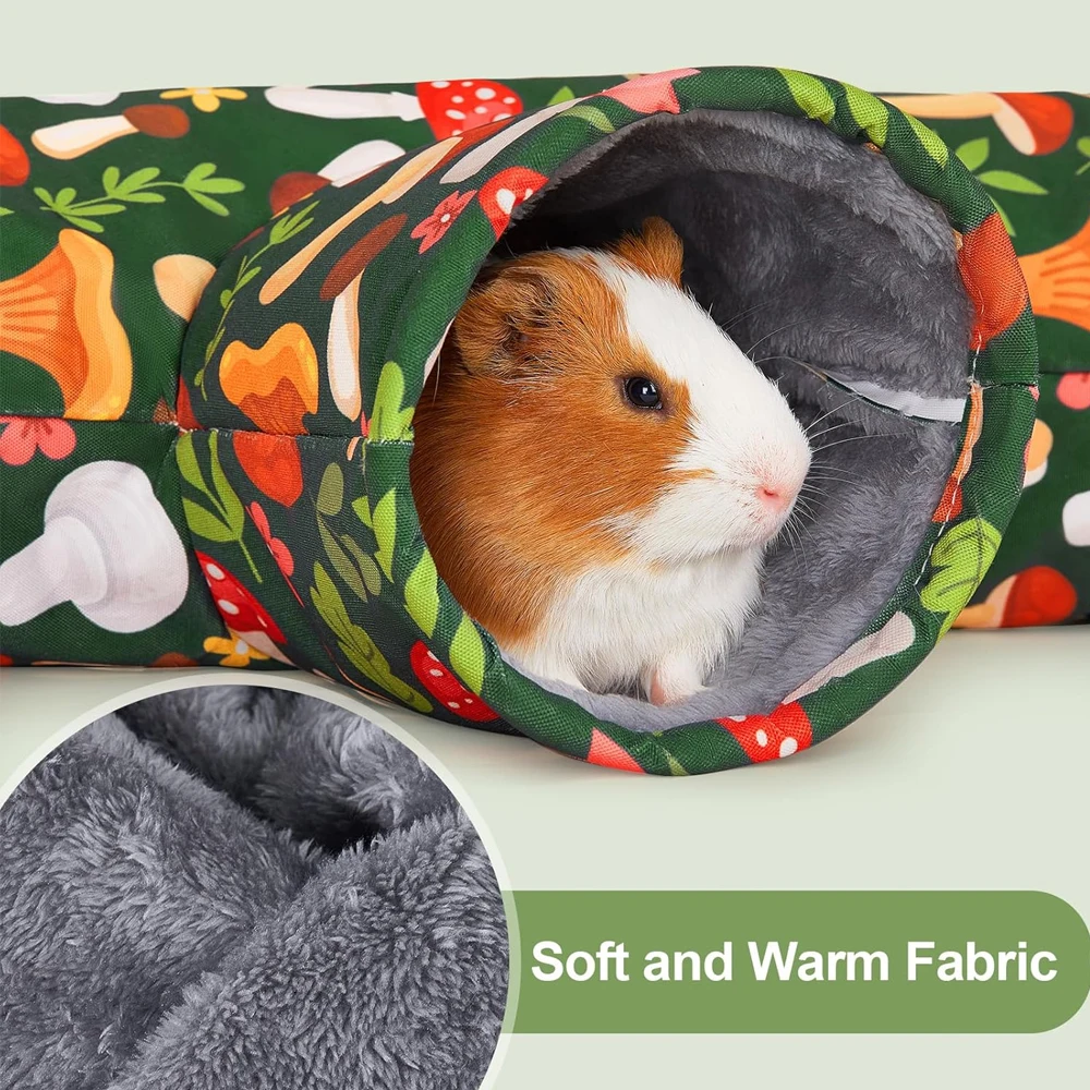 Meerschweinchen-Tunnel 3-Wege Waschbarer Unterschlupf Faltbarer Kaninchen-Tunnel Meerschweinchen-Spielzeug für Hasen Hamster Frettchen Meerschweinchen-Zubehör – Detail 5