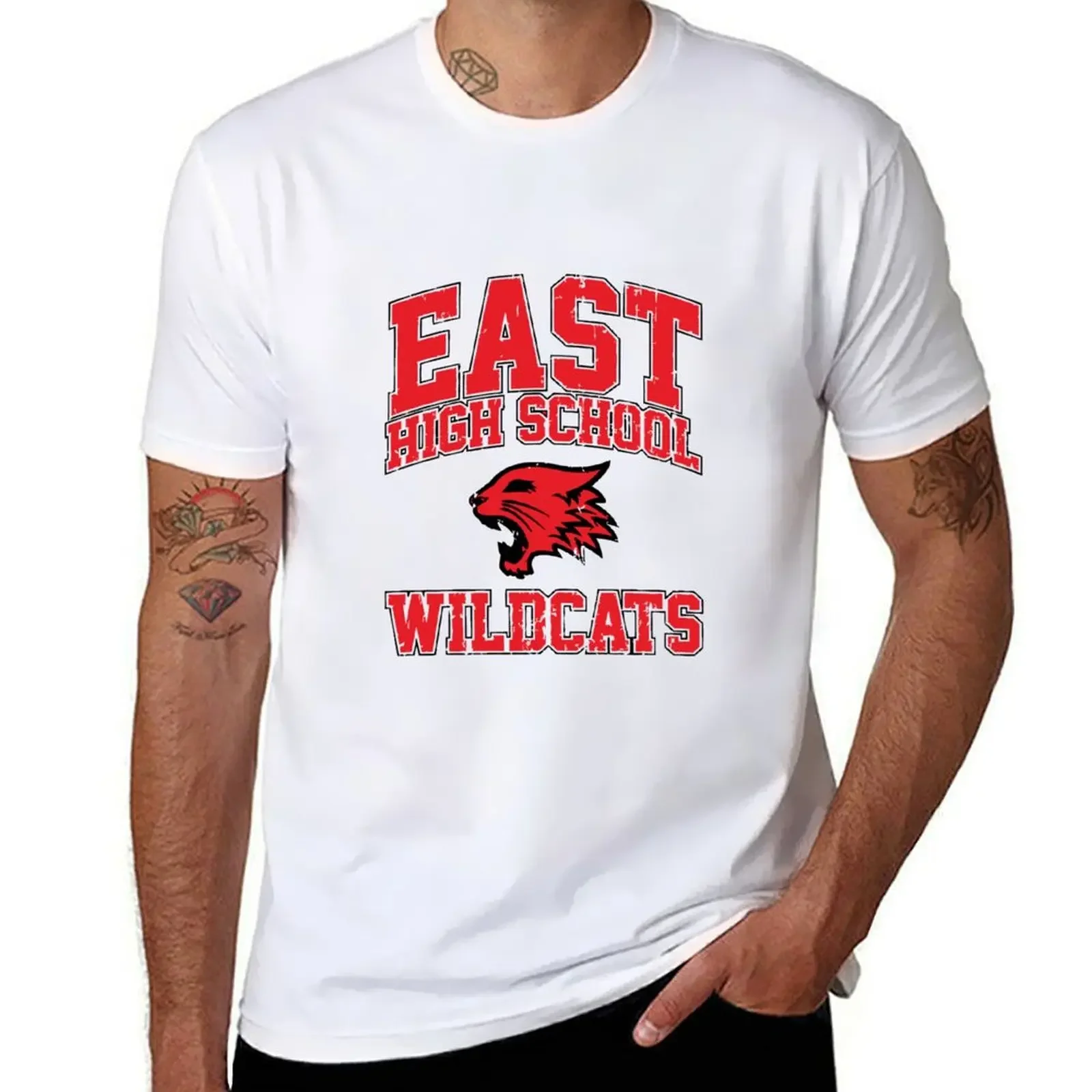 East High School Wildcats T-Shirt cute clothes anime clothes mens champion t shirts Oversized men clothing funny vintage graphic