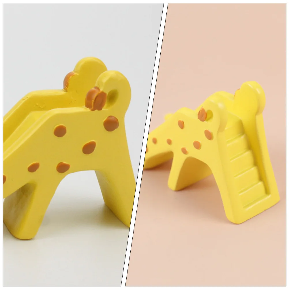 

Slide Car Dashboard Decoration Resin Ornament Yellow Cake Topper Home Decor Kids Desktop Decoration For Birthday Party