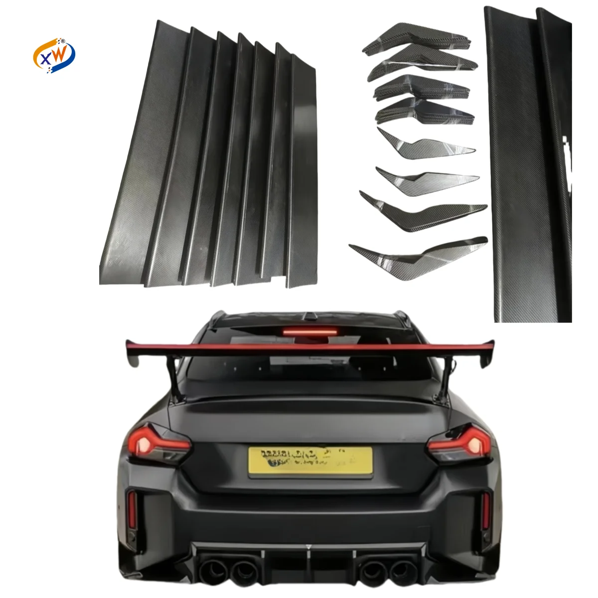 

Suitable for G87 M2 Modified Max Carbon Fiber Tail, pilot Light GT Perforated Tail, Fixed Wing