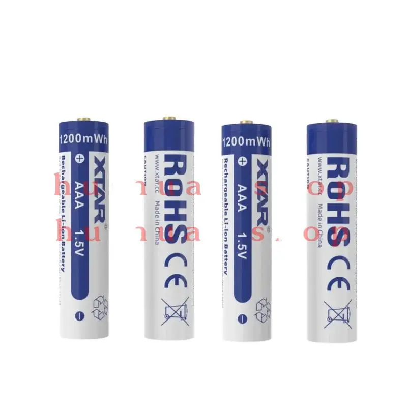 

XTAR 4PCS 1.5V AAA Battery 1200 MWh Rechargeable Li-ion Battery Max Discharge Current 1.5A Button Top Battery for Kids Toys