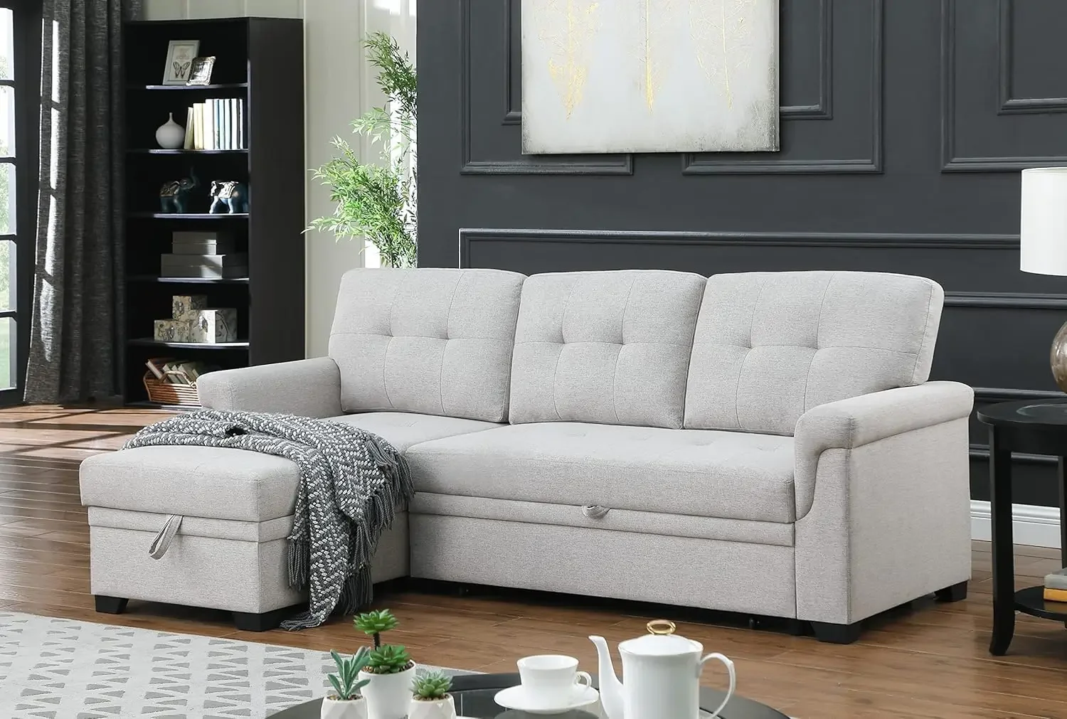 

Lucca Sectional Sleeper Sofa - Versatile Sleeper Couch & Sofa Bed with Storage - Comfortable Couch with Storage