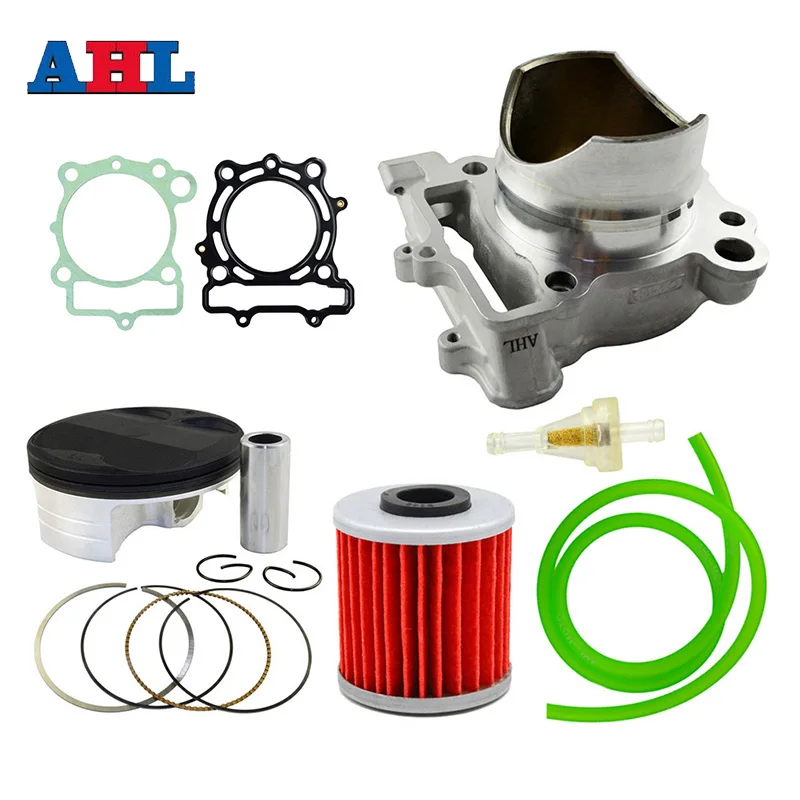 Motorcycle 77mm Air Cylinder Block & Piston& Piston Rings Oil Filter & Fuel Filter Kit For Kawasaki KXF250 KXF 250 2009-2016