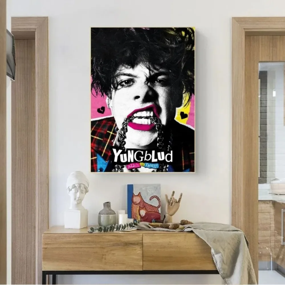 Yungblud Rock Music Singer Poster No Framed Poster Kraft Club Bar Paper Vintage Poster Wall Art Painting Bedroom Study Stickers