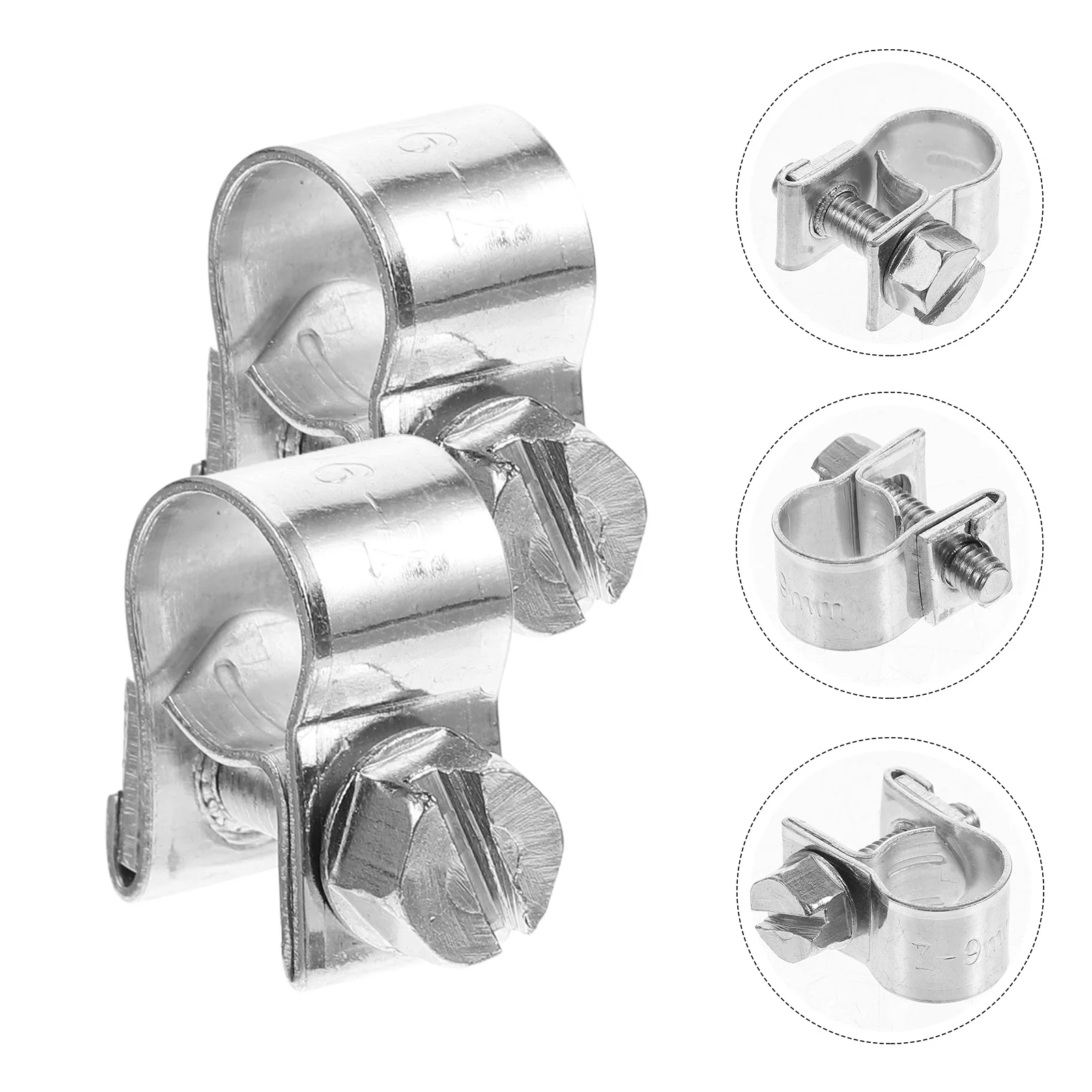 

25pcs Stainless Steel Hose Clamps Fuel Injection Line Heavy Duty Tube Clamp For Automotive Agricultural Construction Fuel Line