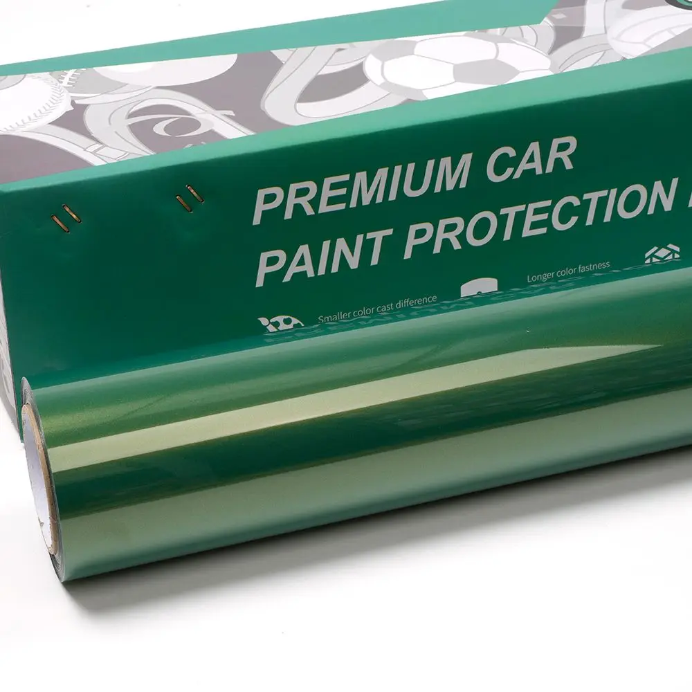 High Glossy Metallic PET Iridescent Emerald Green Vinyl Wrap Film Adhesive Vinyl for Motorcycle Auto Stickers Car Sticker