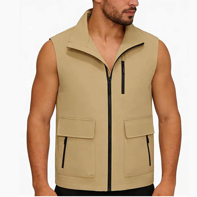 

Мужской рыболовный жилет для активного отдыха, утилитарный жилет-карго для сафари, легкая рабочая куртка для походов и путешествий, мужская весенне-осенняя модель