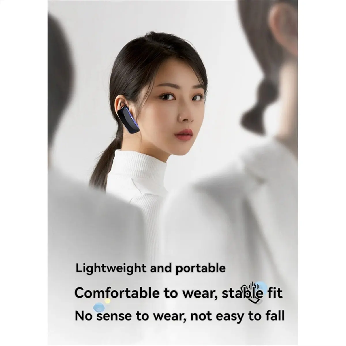 A64I Walkie Talkie Headset Oorhangende Mini Walkie Talkie Draagbare Walkie Talkie Bluetooth-headset voor Bar Hotel Radio A