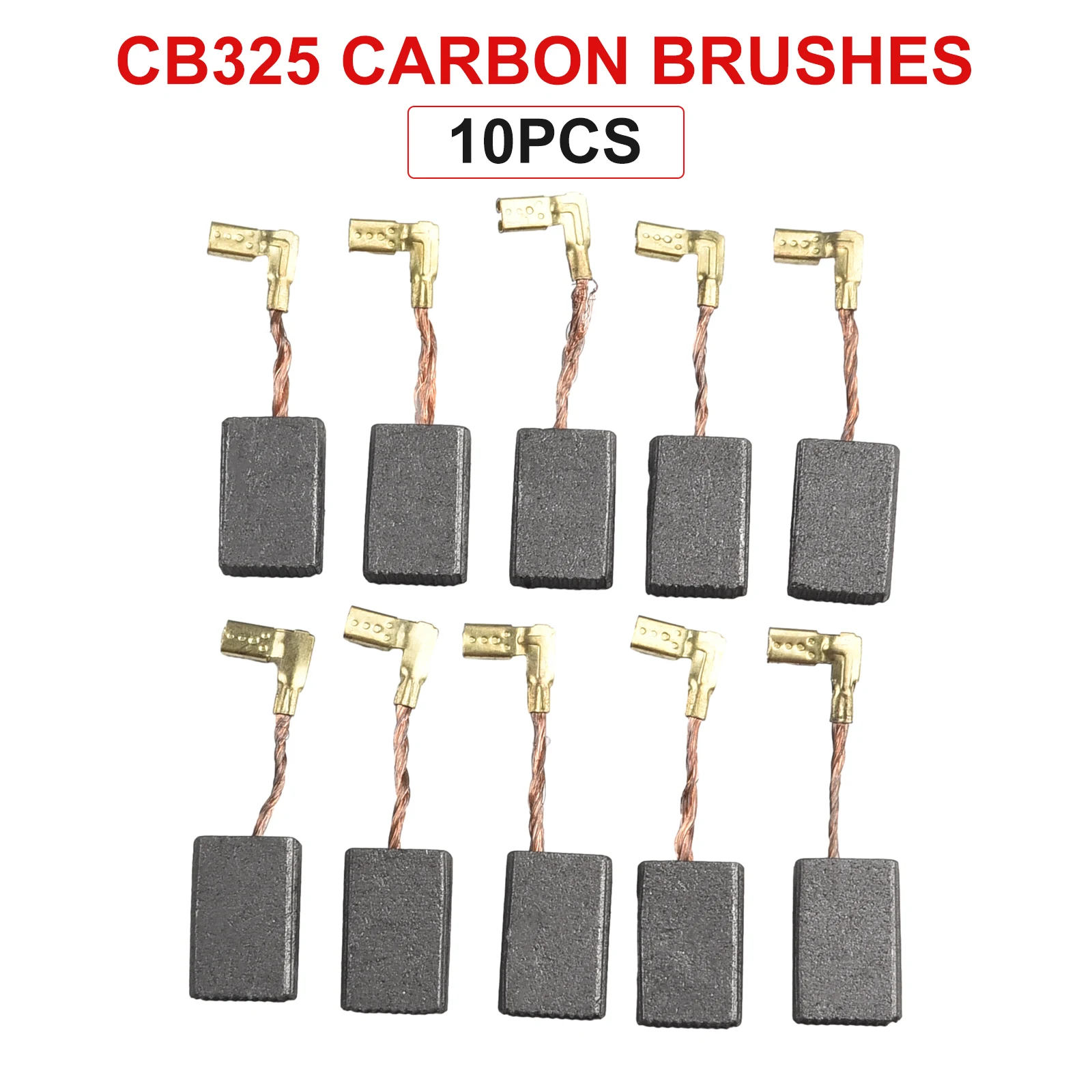 10ชิ้นแปรงคาร์บอน CB-325อะไหล่ CB325 194074-2สำหรับ9553NB 9554NB 9555NB 9556NB 9556PB 9557NB เครื่องมือไฟฟ้า9558NB 9557PB