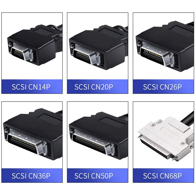 50Pin SCSI Control Data Signal Line 14/20/26/36Pin 68Pin High-density Cord Male to Male Industrial Servo Drive Connection Wire