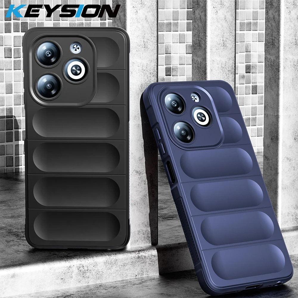 KEYSION Shockproof Case for Infinix Smart 8 8 HD Anti-skid Soft Silicone Phone Back Cover for Infinix Hot 40 40i 40 Pro