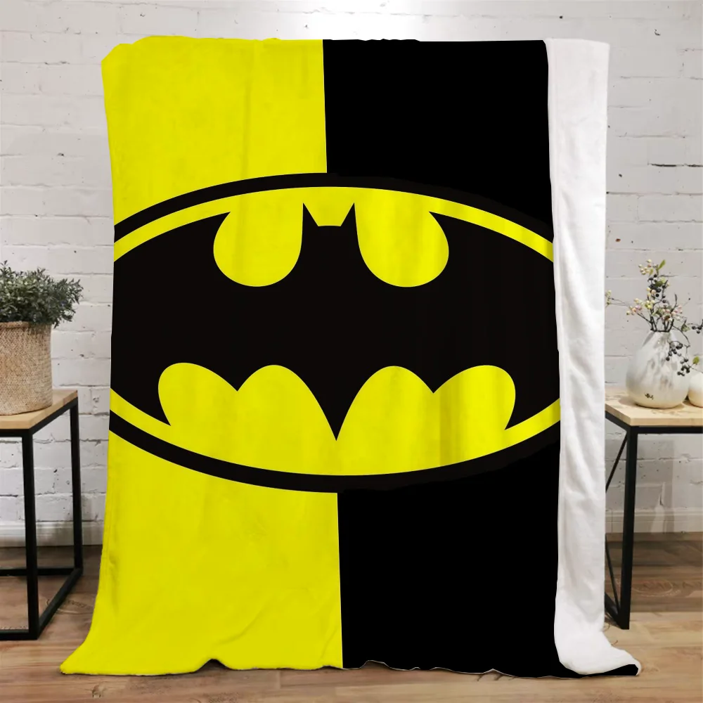 Batmans Warm Winter Blankets for Sofa Cover Blanket King Size Home Interior Beach Towel Microfiber Bedding Knitted Plaid Throw &