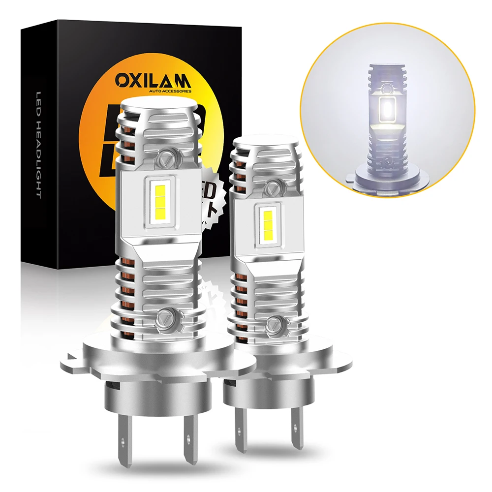 OXILAM 2Pcs 360 CSP H7 LED Canbus Headlight No Error 12V for Ford Focus mk2 Golf Toyota Honda Hyundai H7 LED Bulb 6000K Fanless