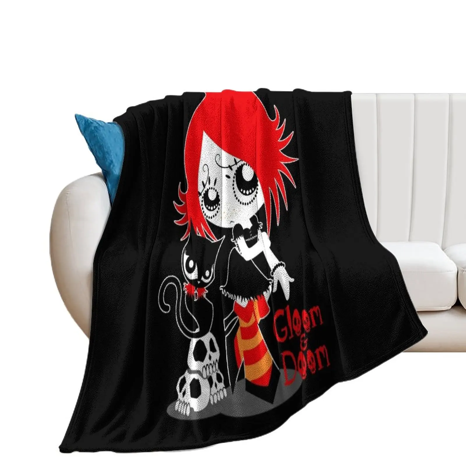 Ruby Gloom and Doom Kitty Throw Blanket Luxury Designer For Decorative Sofa Summer Beddings Blankets