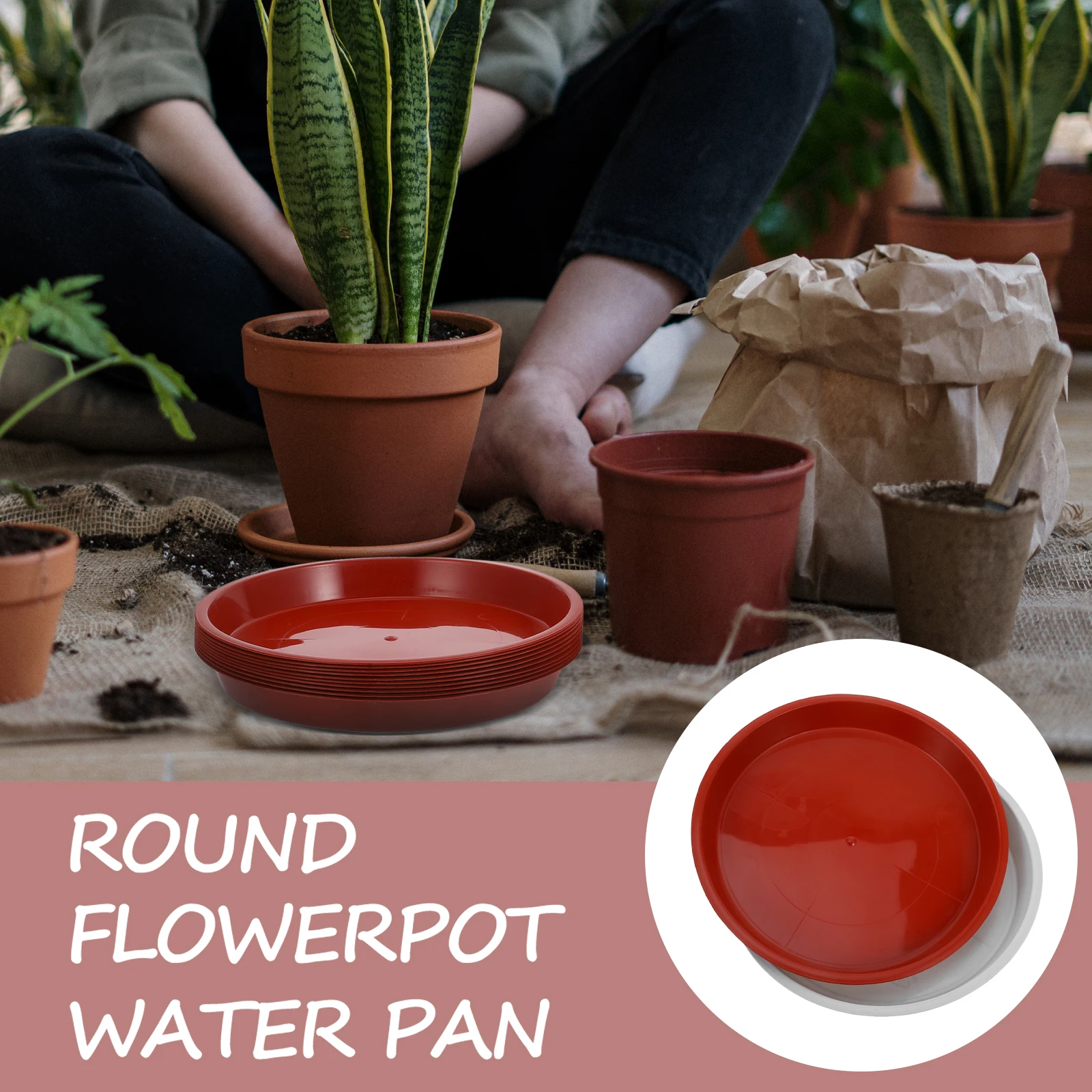 

20 Pcs Potted Plant Flower Tray Planter Base Saucer Pp Water for Plants Saucers