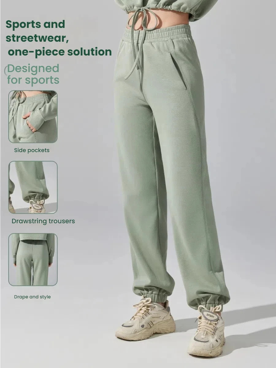 Women's High Waist Yoga Pants Loose Fit Workout Joggers Sports Trousers for Running Gym Outdoor Travel Spring and Autumn Outdoor