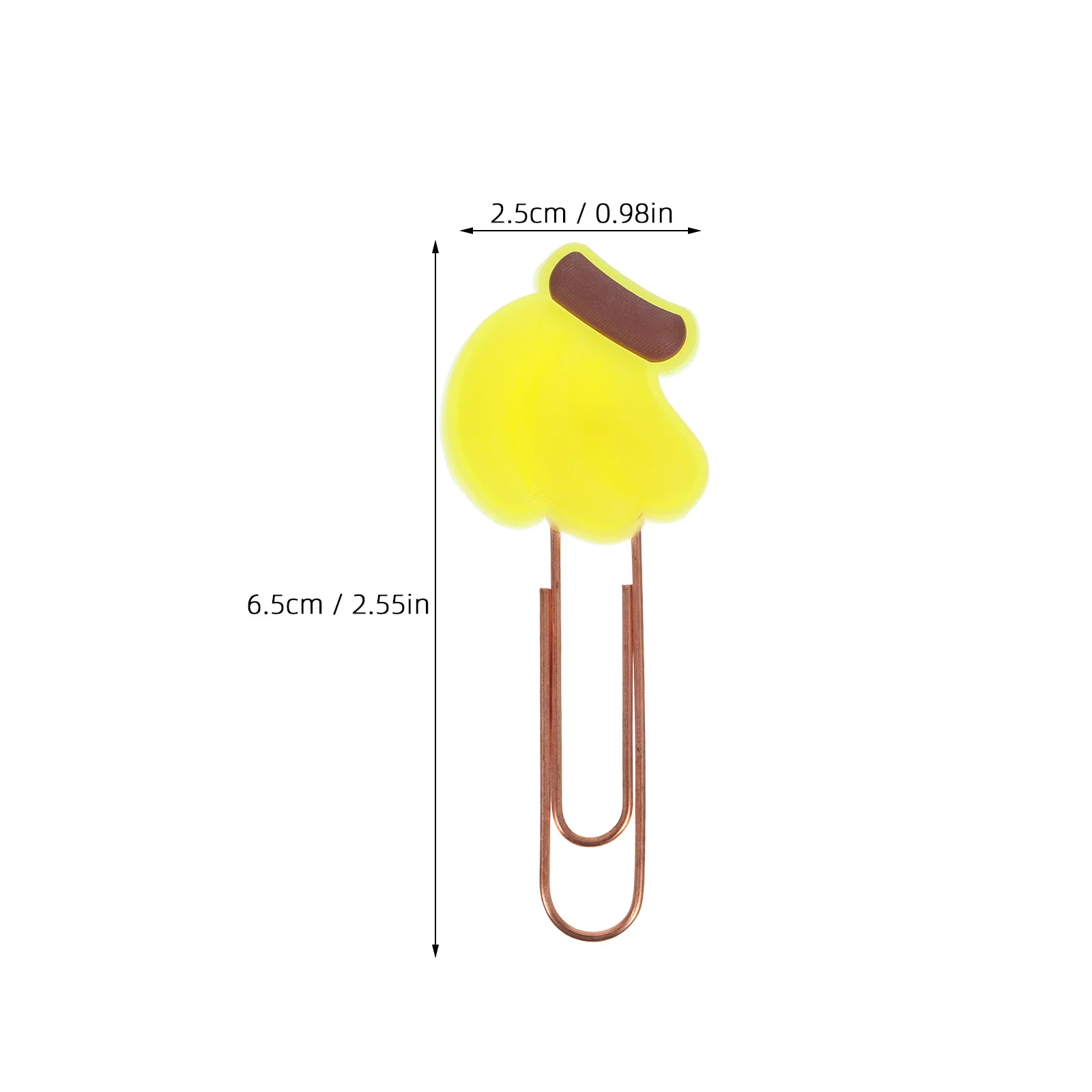 20Pcs Cute Fruit Cartoon Paper Clips Metal Document Clips Decorative Office Study Supplies Banana Style Paper Clip
