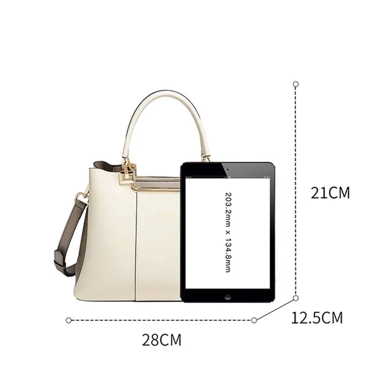 FOXER Women Handbag Female 2024 Light Luxury Tote Large Capacity Lady Shoulder Crossbody Bag Fashion Versatile Mother\'s Gift Bag