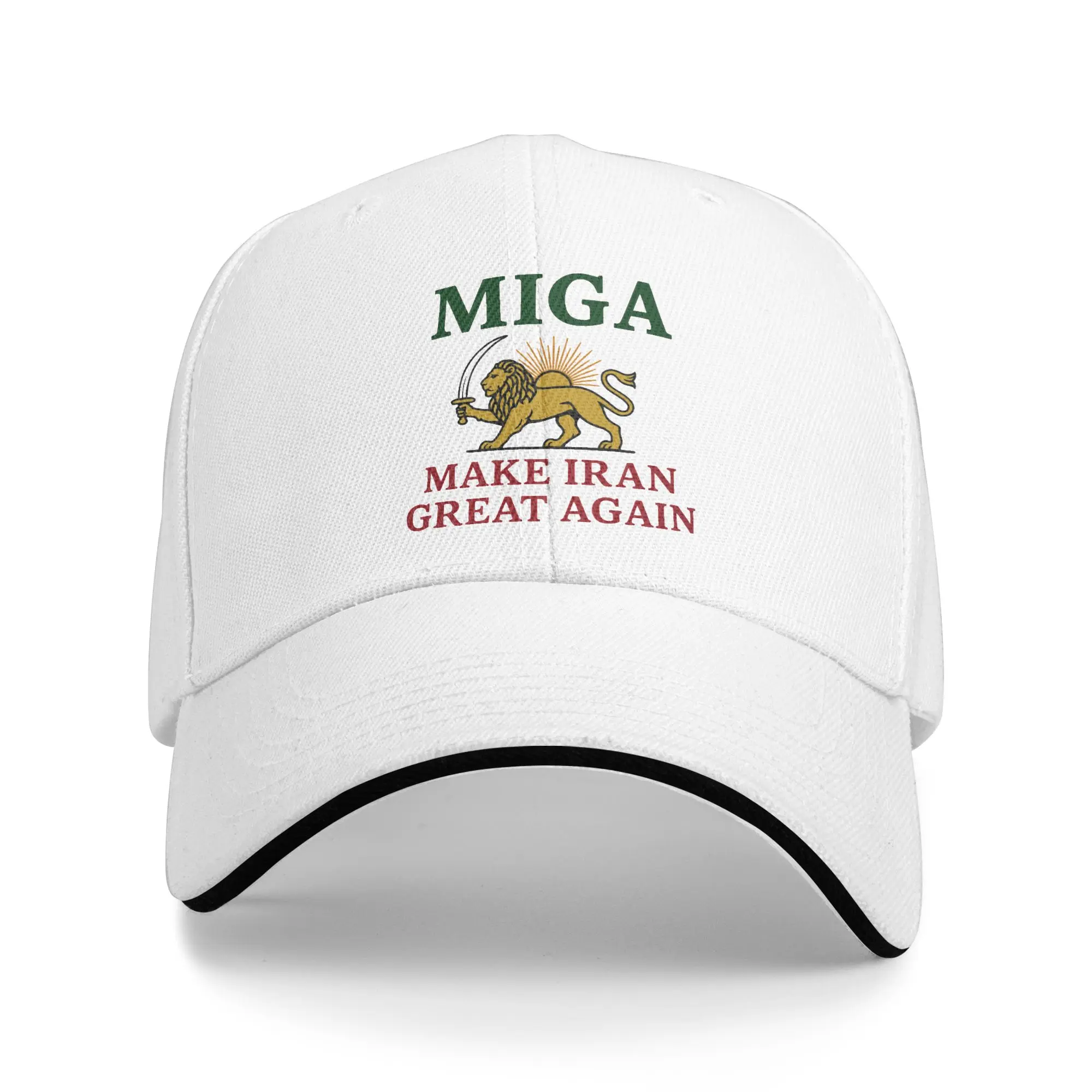 Gorra de béisbol MIGA personalizada para hombre y mujer, ajustable, con la inscripción 'Haz que Irán vuelva a ser grande', estilo 'padre orgulloso' iraní, gorra snapback de moda urbana