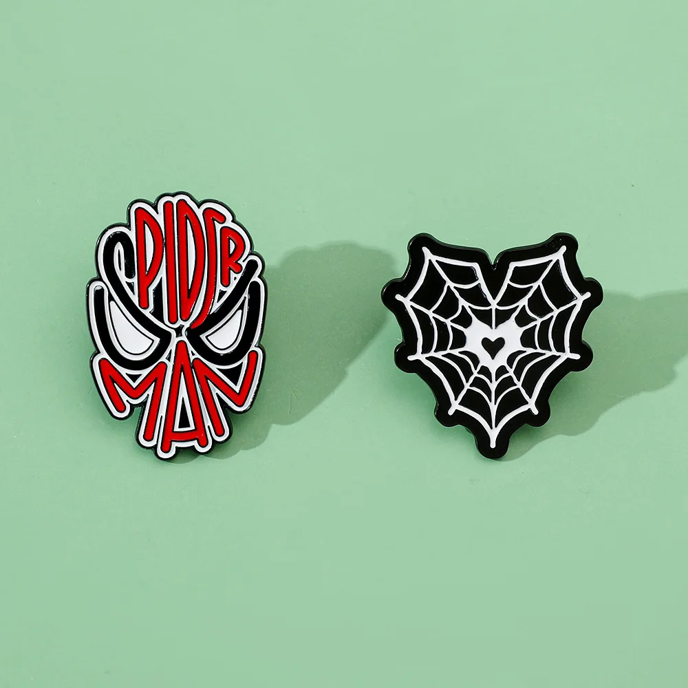 Disney Spider-mans Metal Badge Anime Figure Peripheral Alloy Drip Oil Brooch Pin Accessories Backpack Decoration Children Gifts