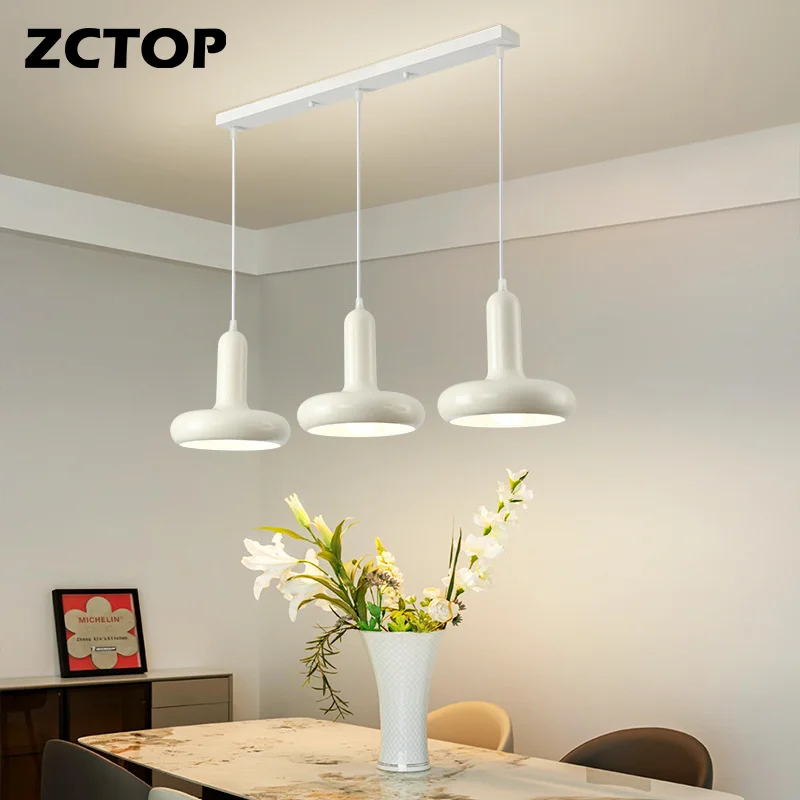 

Bauhaus Dining Room Pendant Lamps LED E27 White Restaurant Living Room Chandeliers Hanging Lights for Kitchen Island Bar Office