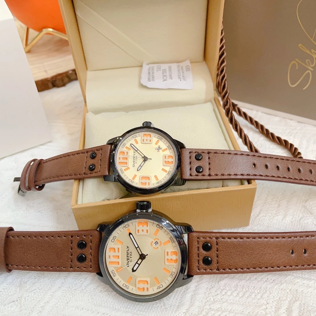 American Style Couple's Watch College Style High Grade Leather Quartz Women's Watch Casual Fashion Student's Daily Watch