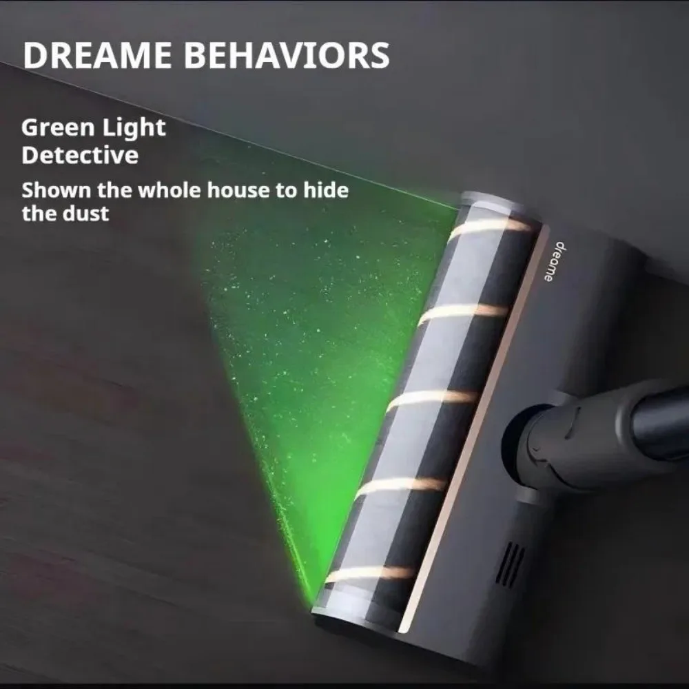 For Dreame V12/V12S/V12 Pro/V16/V16S/T20/T20 Pro/T30/T30 Neo Green Light Roller Brush with 2 Cleaning Brushes Vacuum Parts view 5