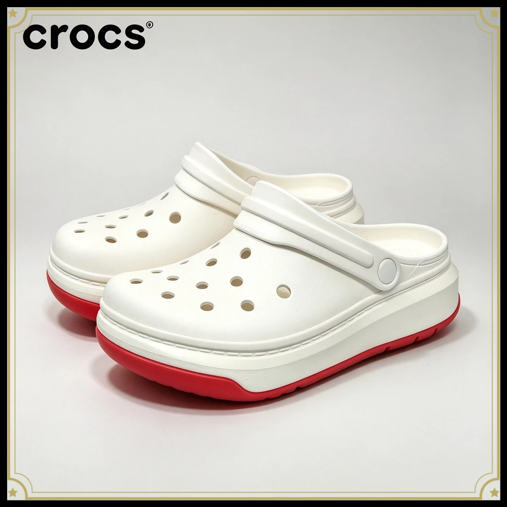 Crocs Card Family Full Speed Hole Shoes and Girls Couples Thick-soled Stomping Shit Trendy Brand Casual Versatile Cool Slippers