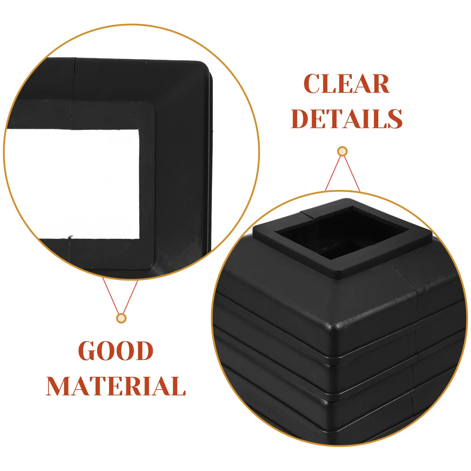 4Pcs Plastic Fence Post Skirt Decorative Railing Post Skirt Column Wrap for Porch Outdoor Fence Guardrail