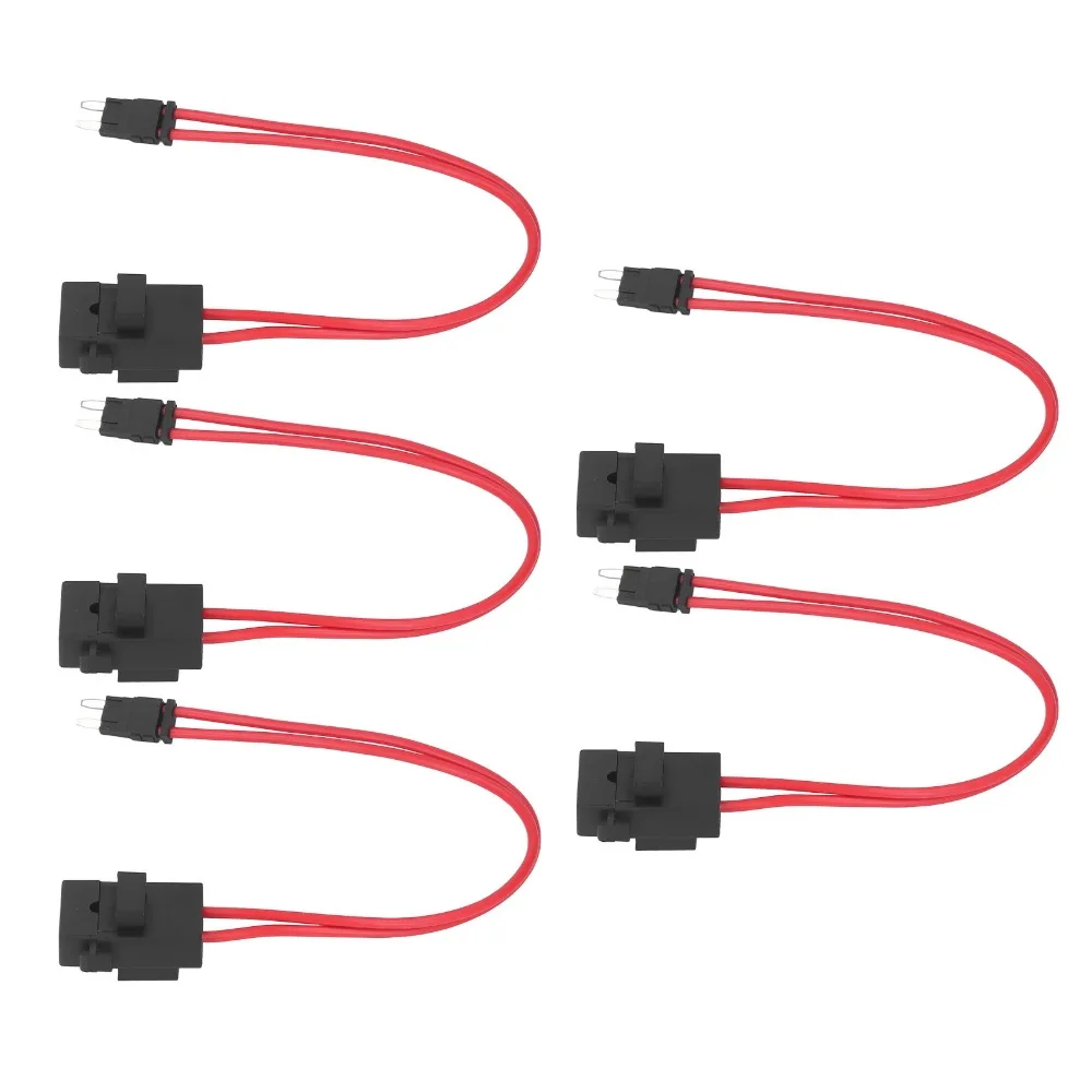 

5PCS Mini Tip 20A Rating Car Holder Connector 16AWG Wire ACK S 10.9mm Mini Holder Heavy Duty Wire Extension Easy Tap Accessorie