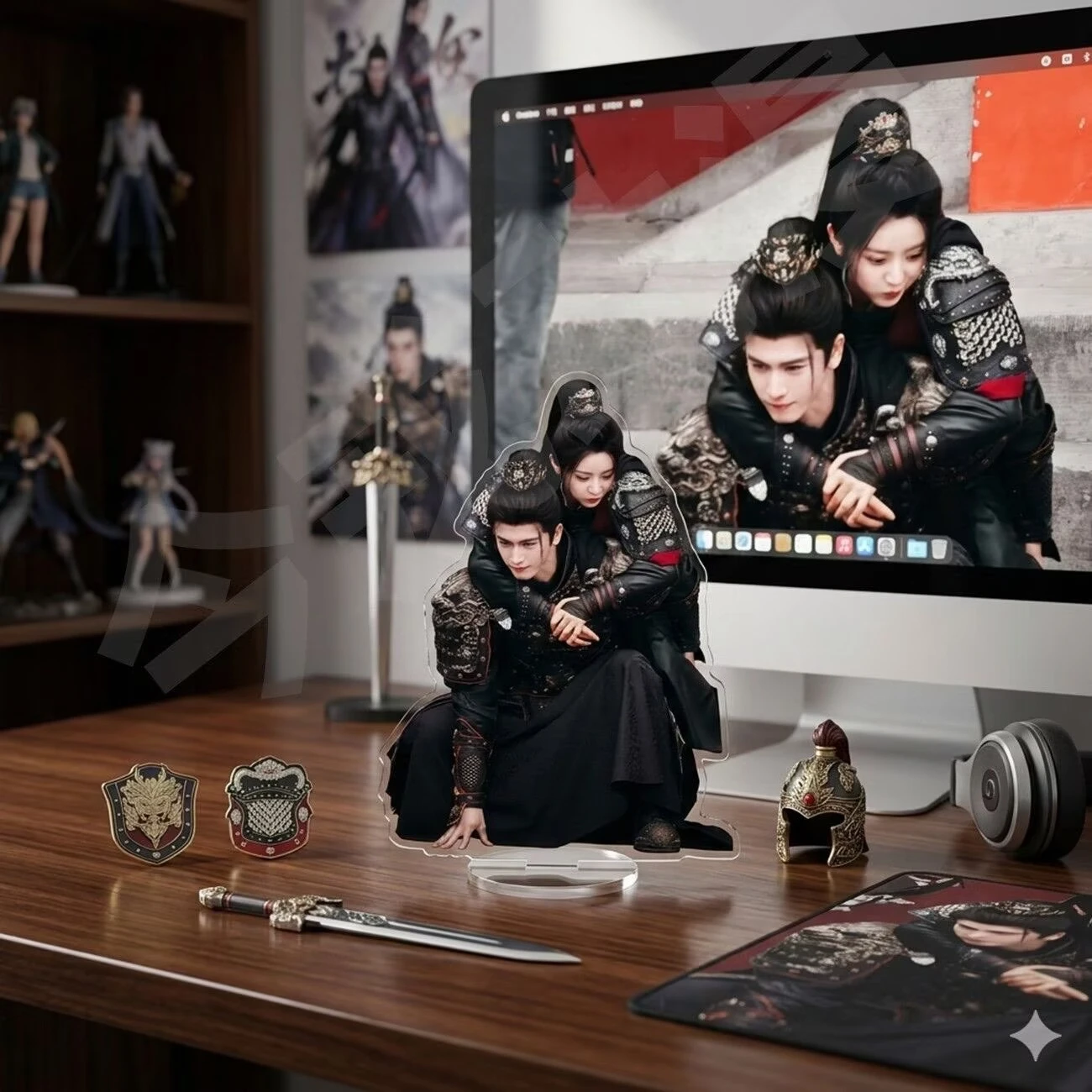 

Homemade High Beauty Chasing Jade Ancient Style CP Xie Zheng Zhang Linghe Tian Xiwei Acrylic Plaque Collection Good Items