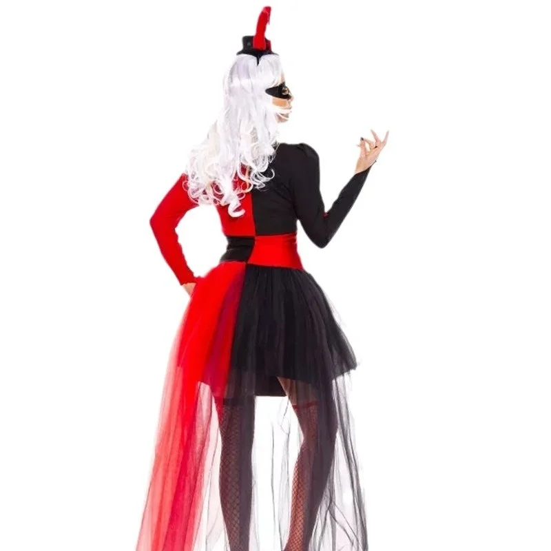2025 Nieuwe Halloween Cos Clown Kostuum Cartoon Harry's Outfit Comic Book Geïnspireerd Nar Kledij voor Dames Feestelijke Slijtage