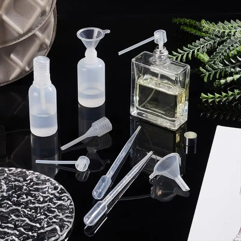 Parfüm-Nachfüllwerkzeug-Set: Kunststoff-Diffusor, Spritze, Strohhalm, Tropfer, Trichter, Sprühflasche, erforderliche Kosmetikwerkzeuge, Pumpenextraktor – Detail 10