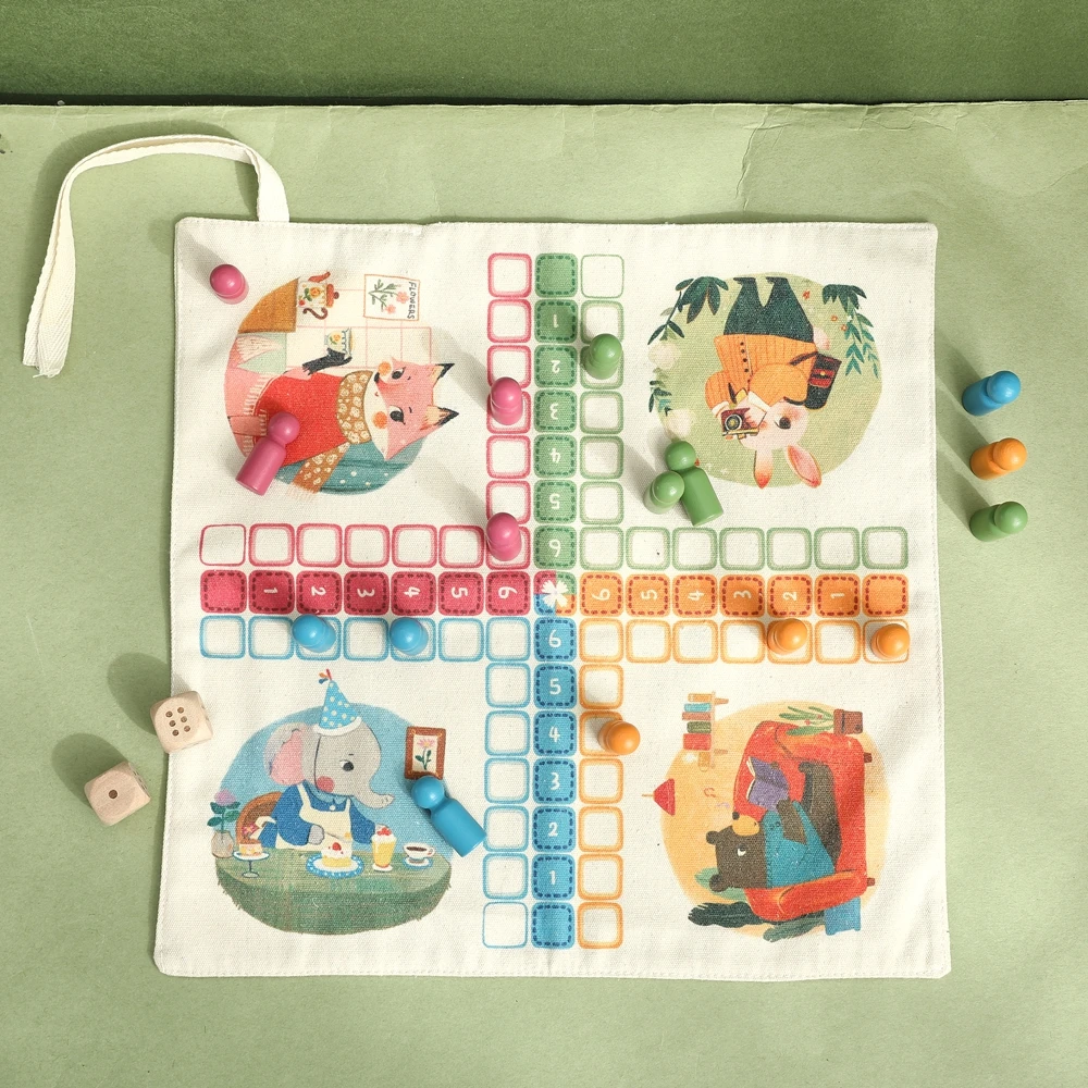 خشبية الطفل ألعاب مونتيسوري طفل سيارة المرور خريطة الطريق قماش سطح المكتب حصيرة لعبة الوالدين والطفل لغز ألعاب تعليمية مونتيسوري #2