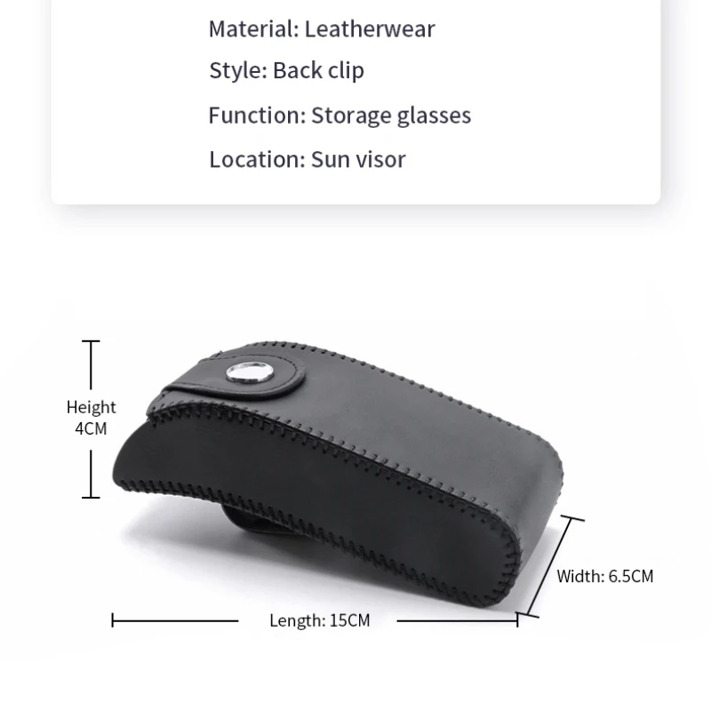 Skórzana kieszeń na osłonę przeciwsłoneczną do samochodu Torba na okulary do samochodu Uchwyt na kartę do stylizacji samochodu Torba przeciwsłoneczna Etui na okulary